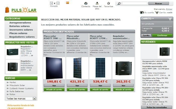Tienda online de energia solar.