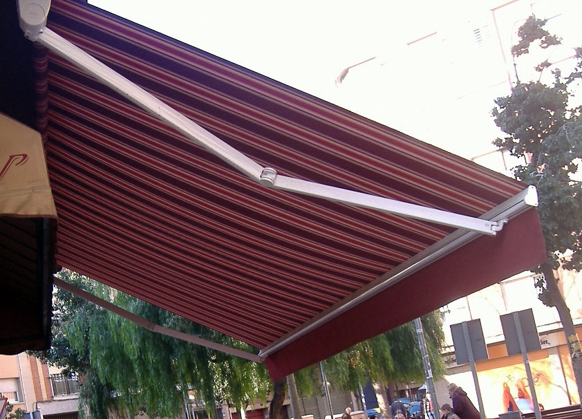 Toldo brazo articulado.