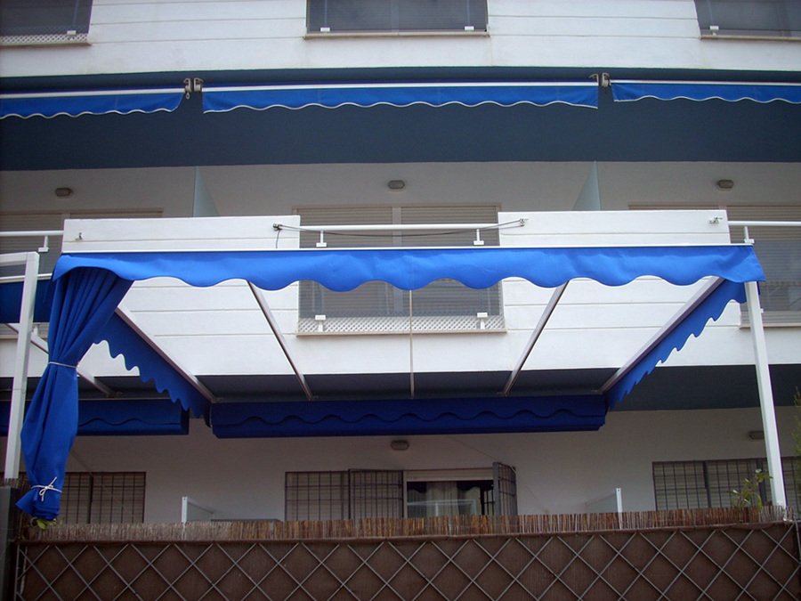 toldo plano con estructura de 50x50