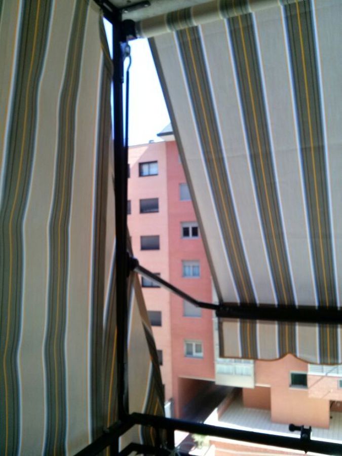 Toldo punto recto y cortina