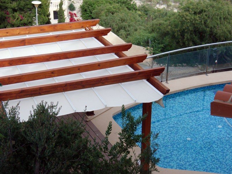 toldos en pergola madera