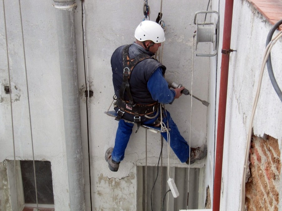 Trabajo vertical den patio de luces