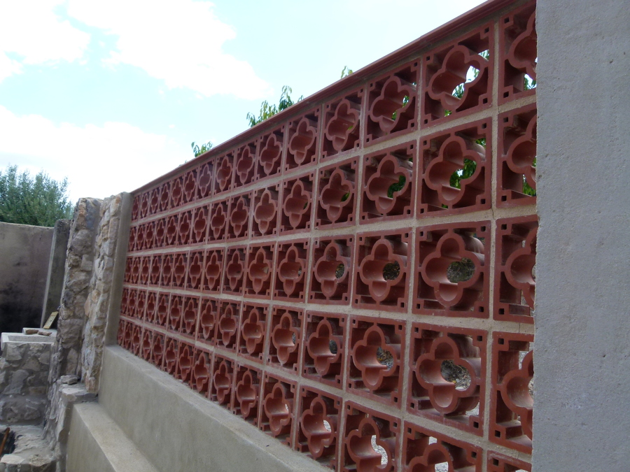 tramo de celosía en casa de campo