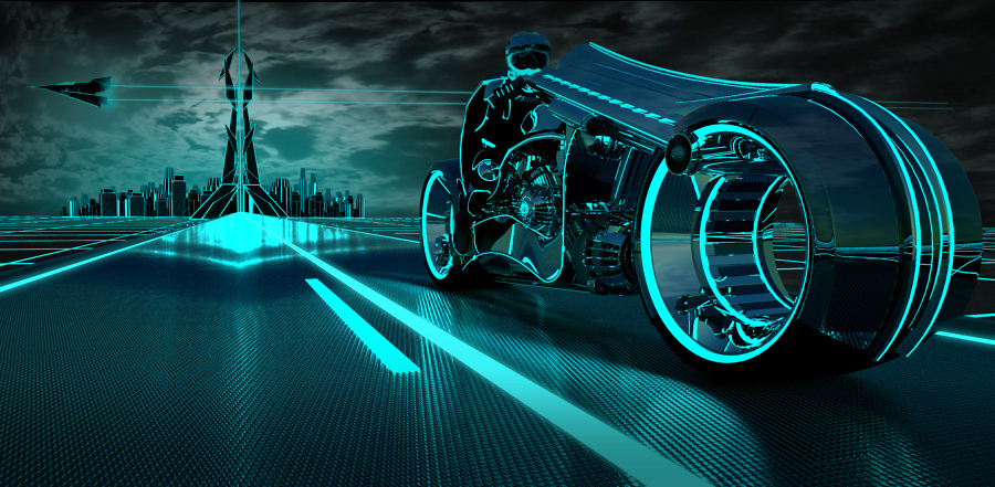 Render 3D Choper Tron