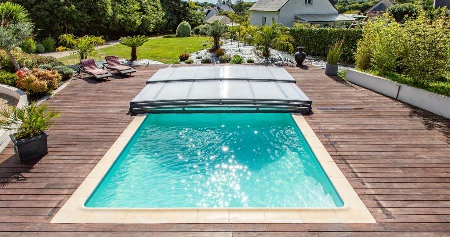 Cubierta de piscina retráctil