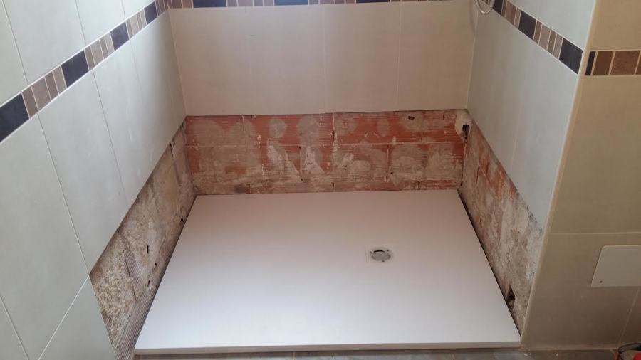 proceso cambio de plato de ducha