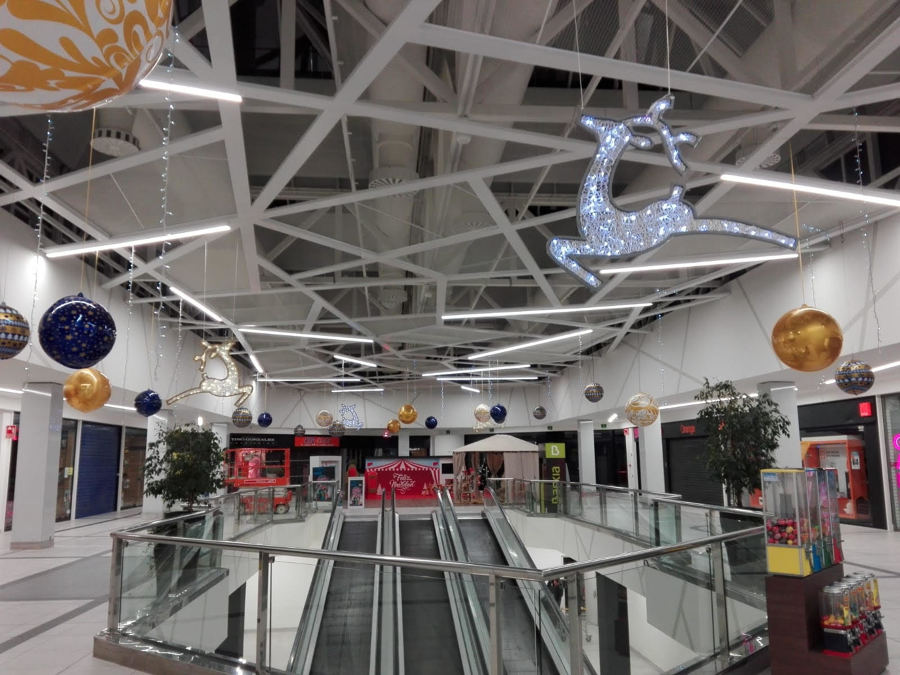 instalacion luminarias led en suspension