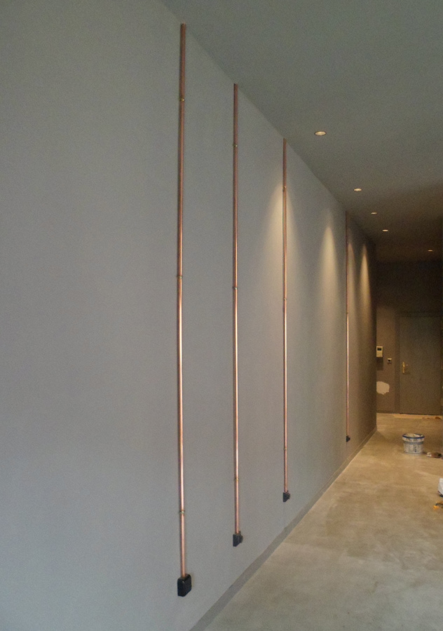 Instalación eléctrica vista en cobre