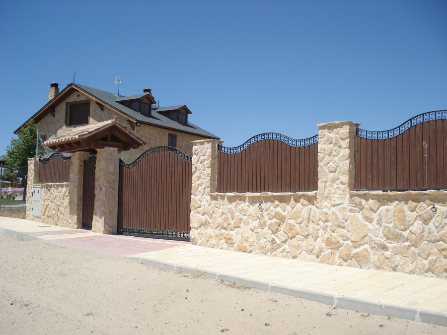 Valla imitacion madera