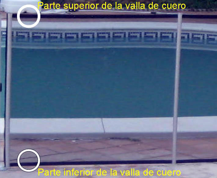 Valla para piscina, desmontable