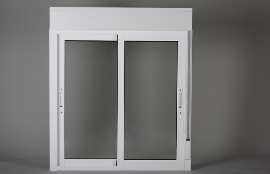 Ventana con Persiana Corredera Medida Estandar Lacado Blanco