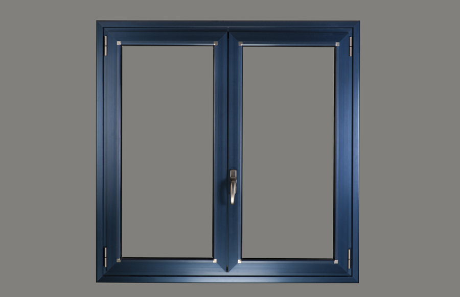 Ventana Practicable de 45 mm Anodizado Azul Eléctrico 