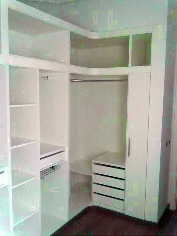 Vestidor fabricado en melamina blanca