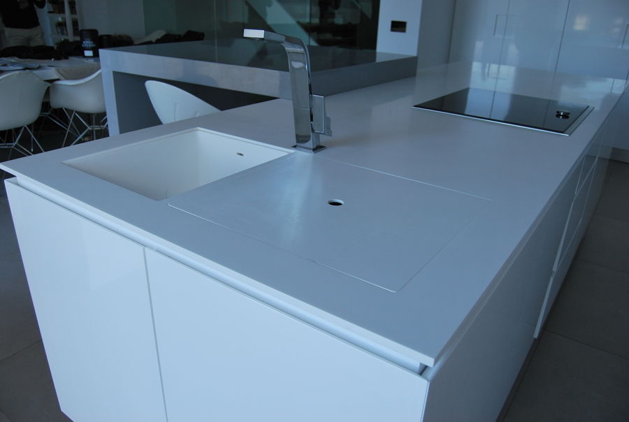 Cocina Lacada Blanco-Gris