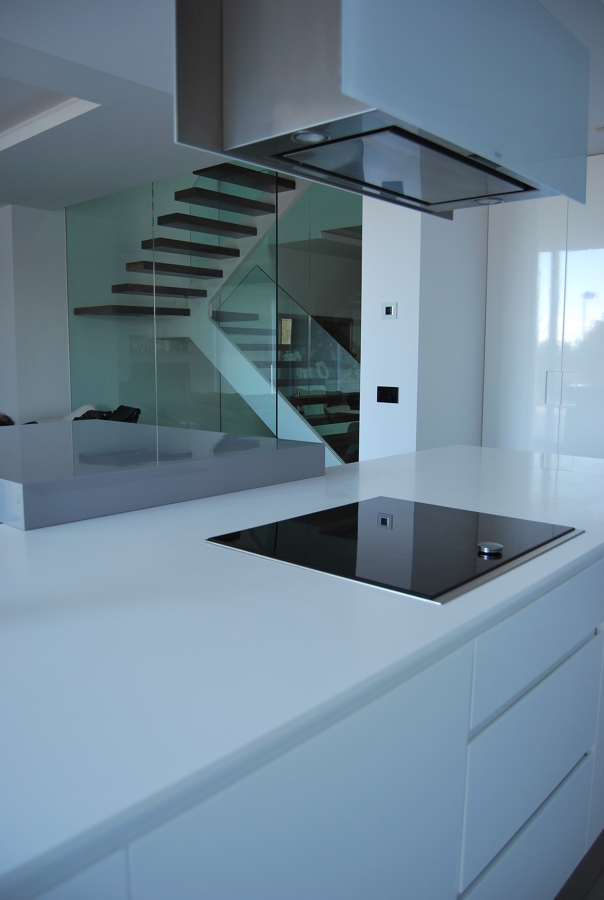 Cocina Lacada Blanco-Gris