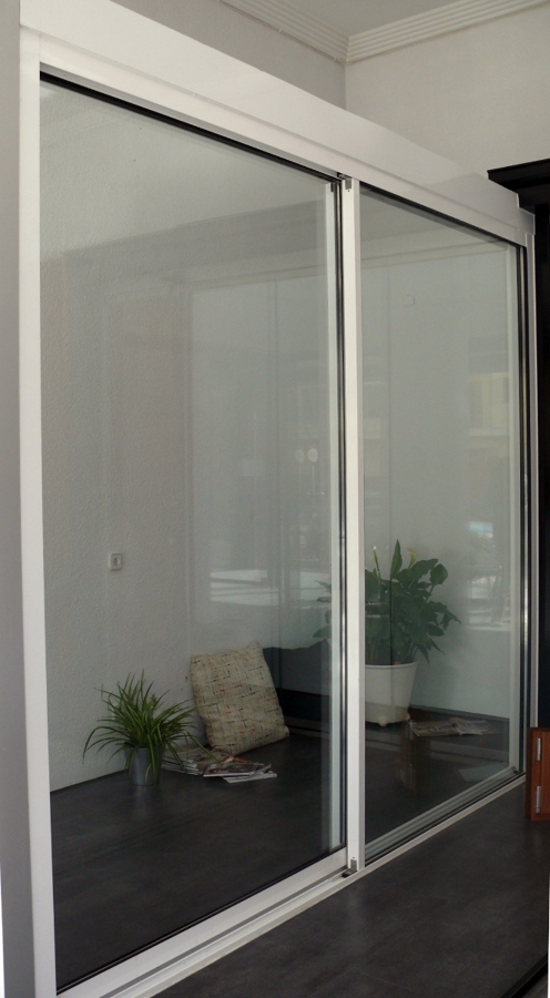 Vidriera corredera perfil blanco