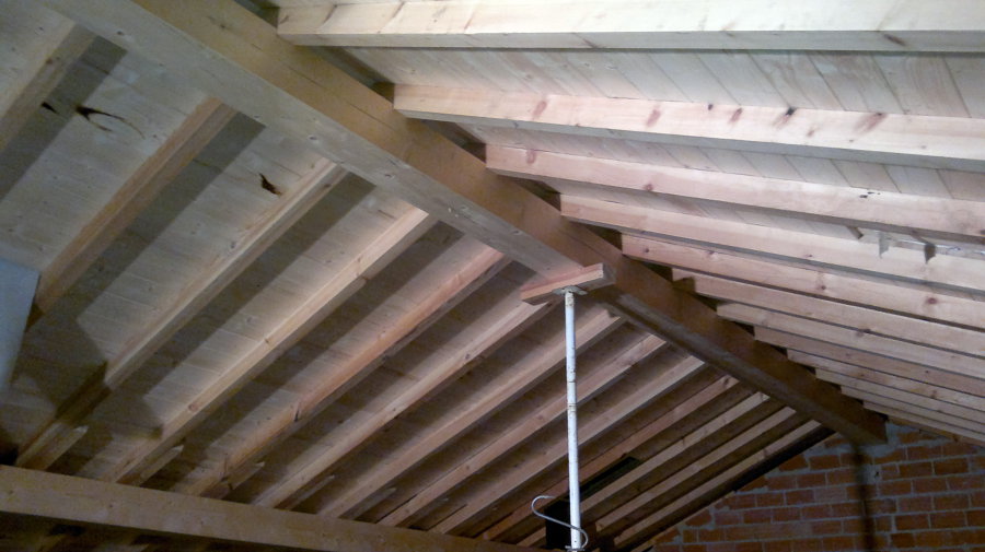 Vista de tejado y tillado