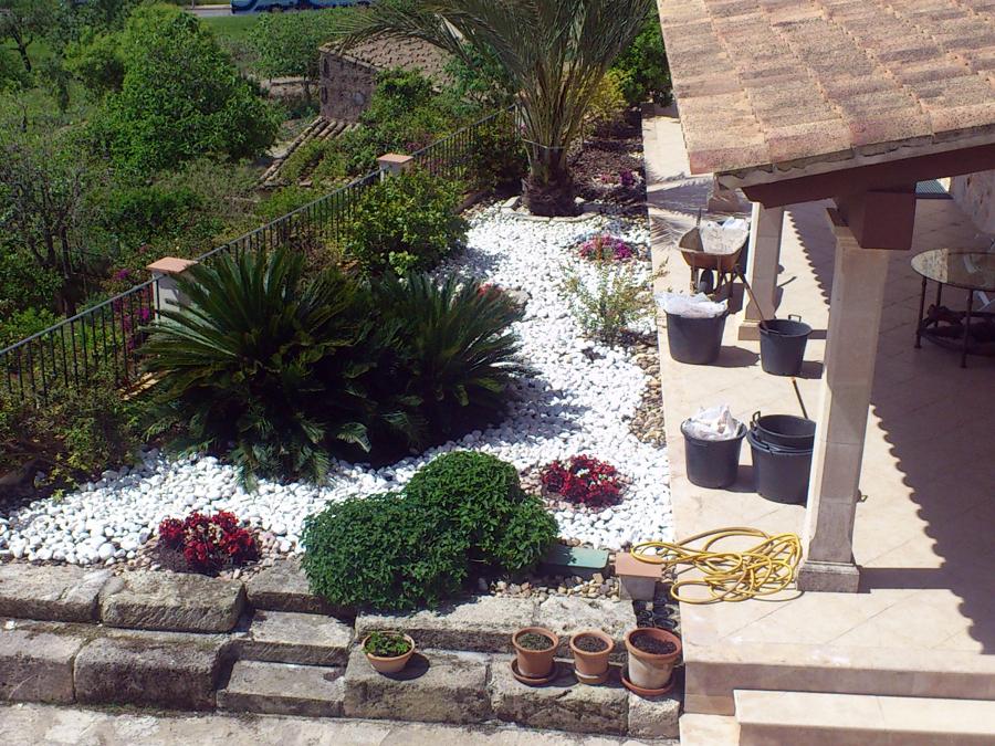 Vista desde altura de jardin en Sineu