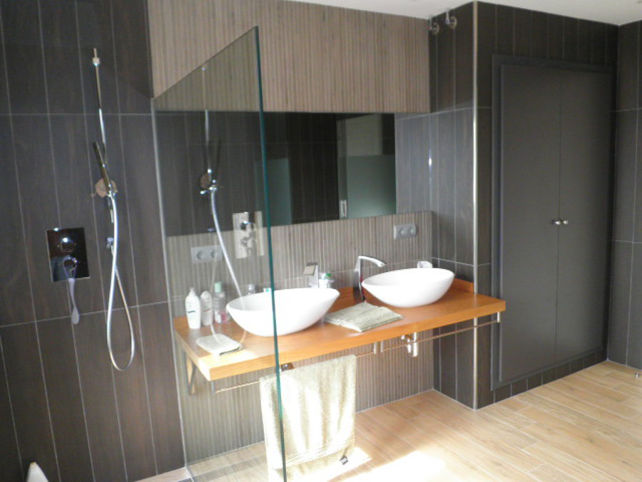 Vista dutxa i lavabos