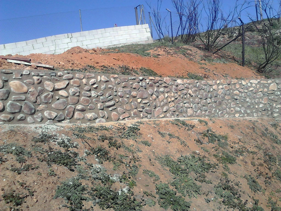 Vista frontal del yagueado