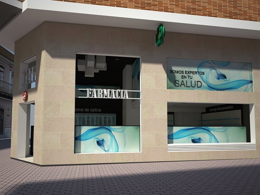 Reforma de farmacia en Zamora: Fachada