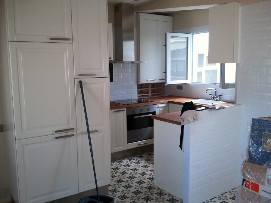 vistas de la entrada en la cocina