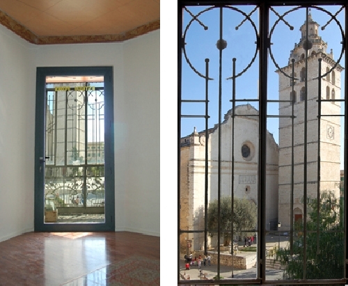 Vistes des del despatx: Santa Maria la Major d'Inca