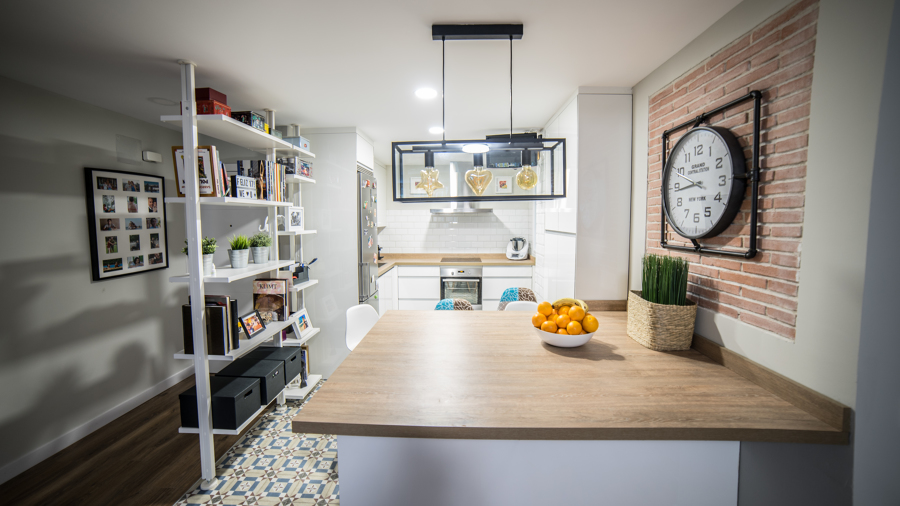 Cocina integrada en salón