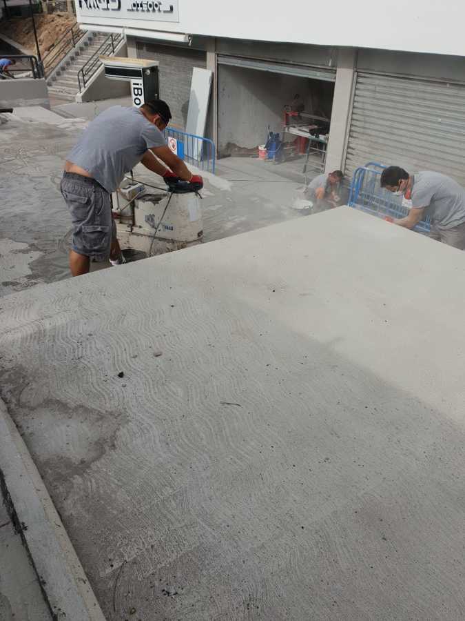 rebaje de pavimento de marmol