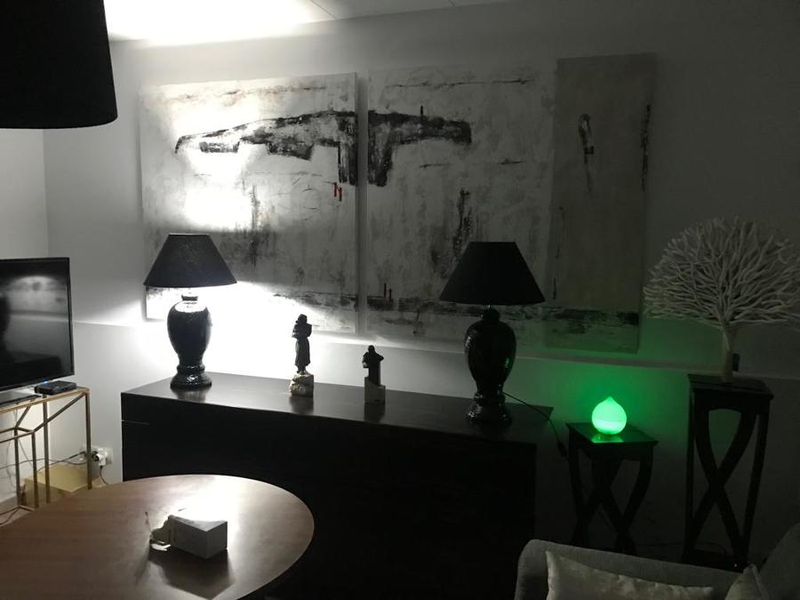 iluminación, paredes, decoración