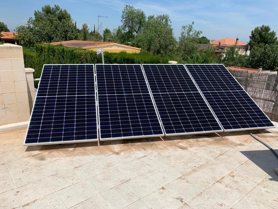 Instalación placas solares estructura