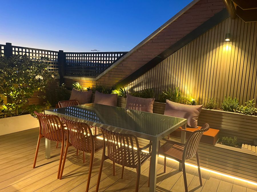 Iluminación jardín tira led