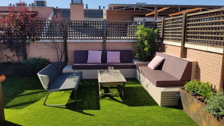 Sofá madera técnica terraza