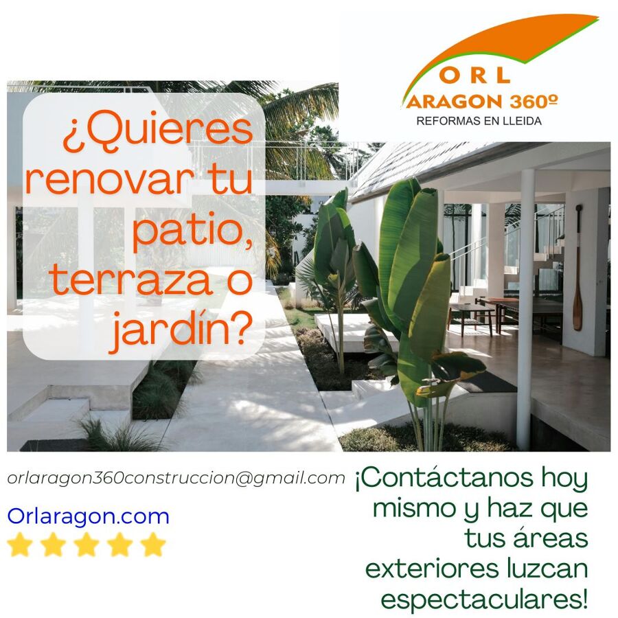 ¿Quieres renovar tu patio, terraza o jardín?