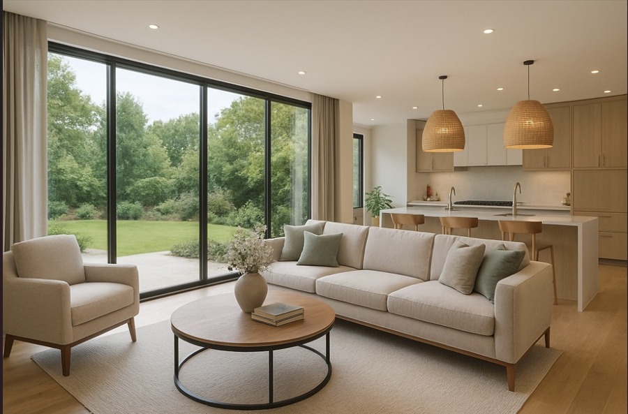 Reforma cocina americana, salon