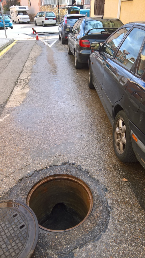 Pozo desatascado y vacio