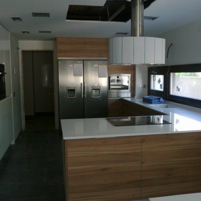 Cocina con península.