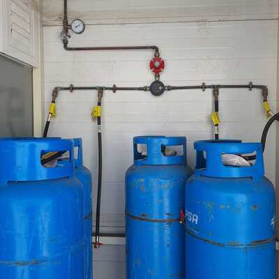 Instalación gas propano en lavandería