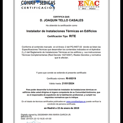 Titulo instalaciones termicas