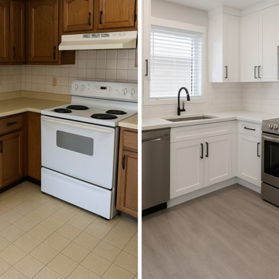 Antes y después en cocinas