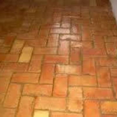 Suelo rústico en salon-comedor interior