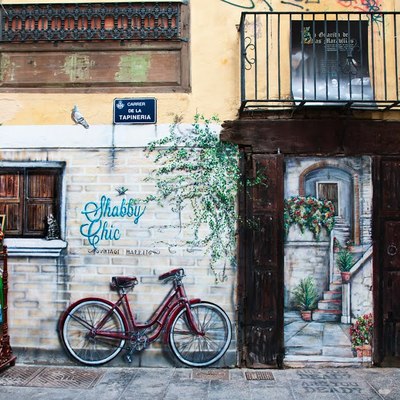 mural tienda de ropa