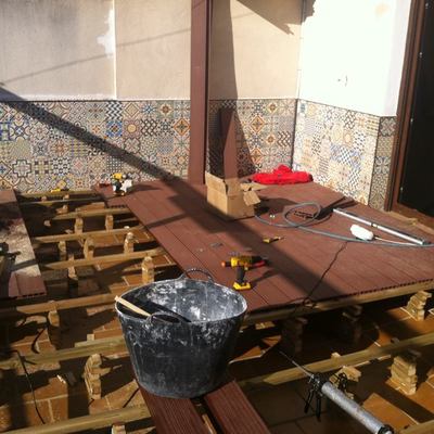 Revestimiento en terraza