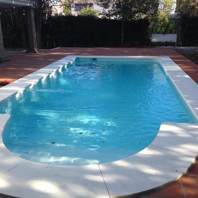 final de la constucción de la piscina