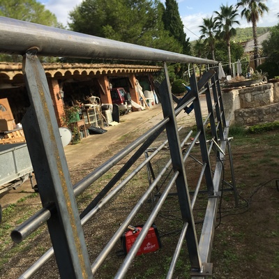 Barandilla estación sants bcn