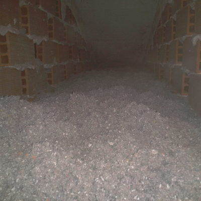 Aislamiento proyectado a granel en cubierta palomeros, Getafe