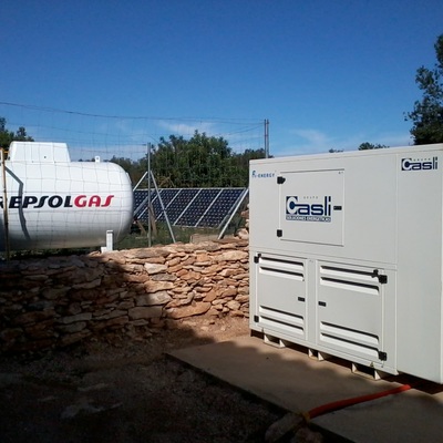 instalacion híbrida para vivienda particular (propano-renovables)