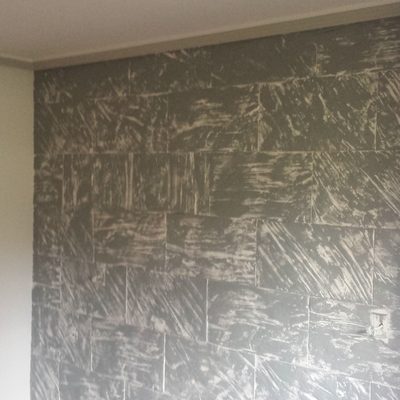 .Recreacion o Imitacion a piedra con pintura sobrea una pared