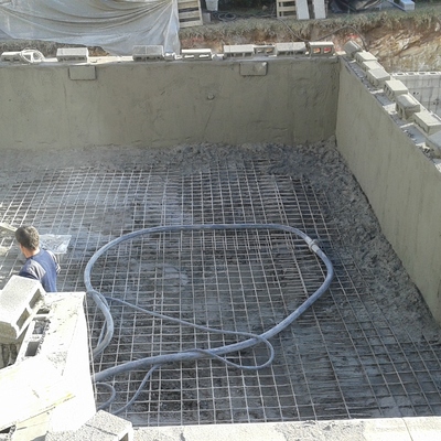 construcción piscina