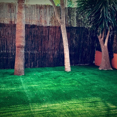 balla y cesped artificial